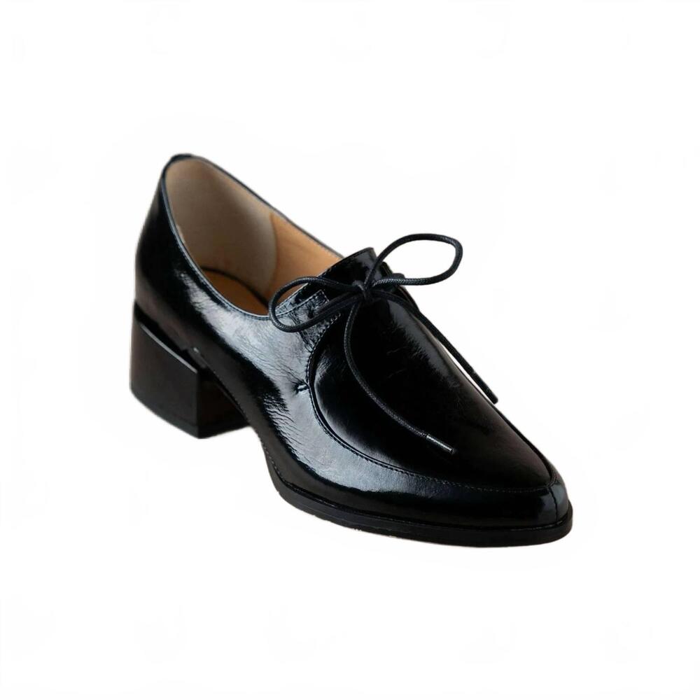 NEW EOS MELBOURNE women's casi heeled loafers in black